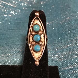 Sterling and turquoise Navajo ring